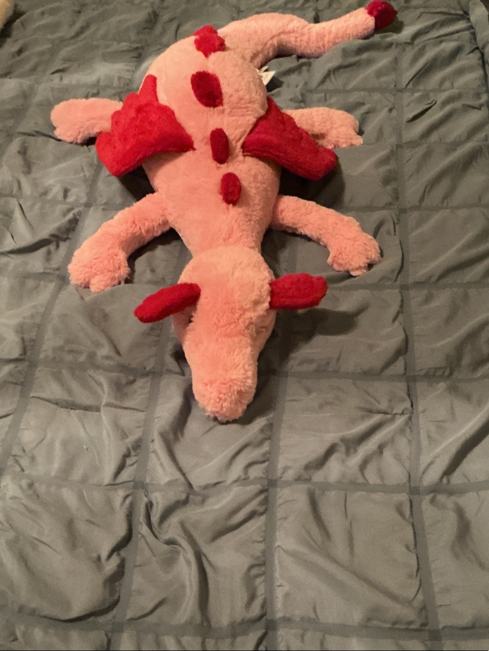 NWT HUGE/large Jellycat Heart Dragon with Red Accents and Dust Cover.